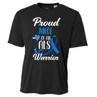 Proud Niece Of An ALS Warrior Aunt Uncle ALS Awareness Cooling Performance Crew T-Shirt