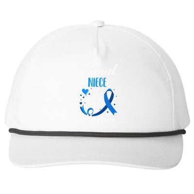 Proud Niece Of An ALS Warrior Aunt Uncle ALS Awareness Snapback Five-Panel Rope Hat