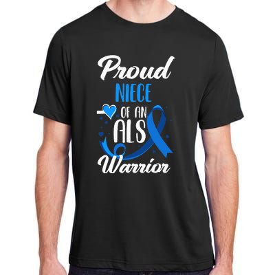 Proud Niece Of An ALS Warrior Aunt Uncle ALS Awareness Adult ChromaSoft Performance T-Shirt