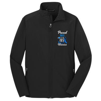 Proud Niece Of An ALS Warrior Aunt Uncle ALS Awareness Core Soft Shell Jacket