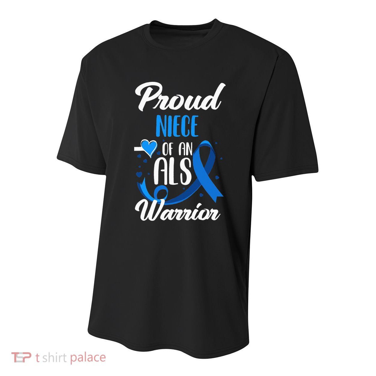 Proud Niece Of An ALS Warrior Aunt Uncle ALS Awareness Youth Performance Sprint T-Shirt