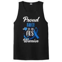 Proud Niece Of An ALS Warrior Aunt Uncle ALS Awareness PosiCharge Competitor Tank