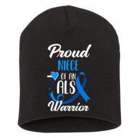 Proud Niece Of An ALS Warrior Aunt Uncle ALS Awareness Short Acrylic Beanie