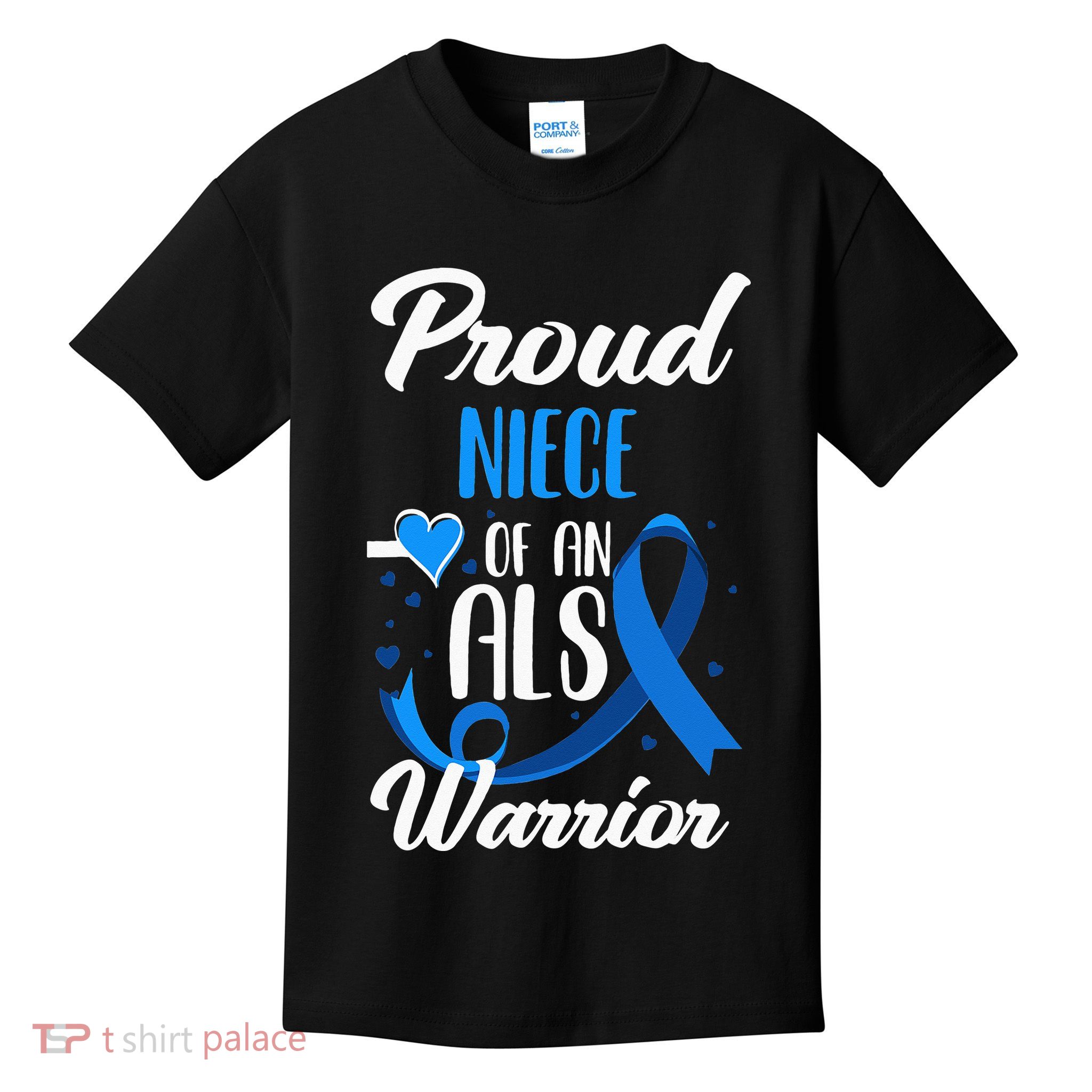 Proud Niece Of An ALS Warrior Aunt Uncle ALS Awareness Kids T-Shirt
