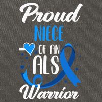 Proud Niece Of An ALS Warrior Aunt Uncle ALS Awareness Cotton Canvas Backpack