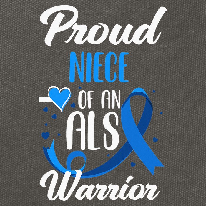 Proud Niece Of An ALS Warrior Aunt Uncle ALS Awareness Cotton Canvas Backpack