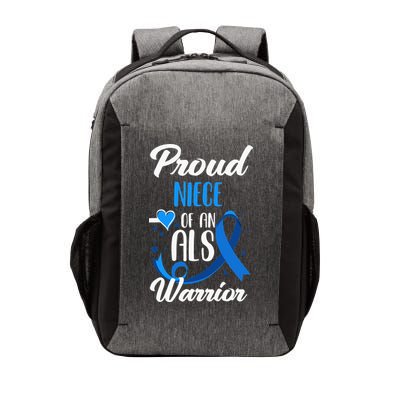 Proud Niece Of An ALS Warrior Aunt Uncle ALS Awareness Vector Backpack