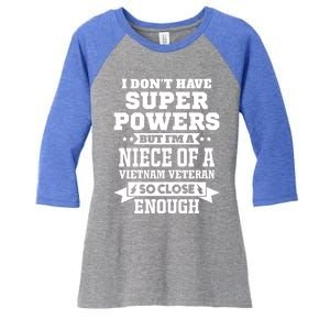 Proud Niece Of A Vietnam Veteran Memorial Day Cute Gift Women's Tri-Blend 3/4-Sleeve Raglan Shirt