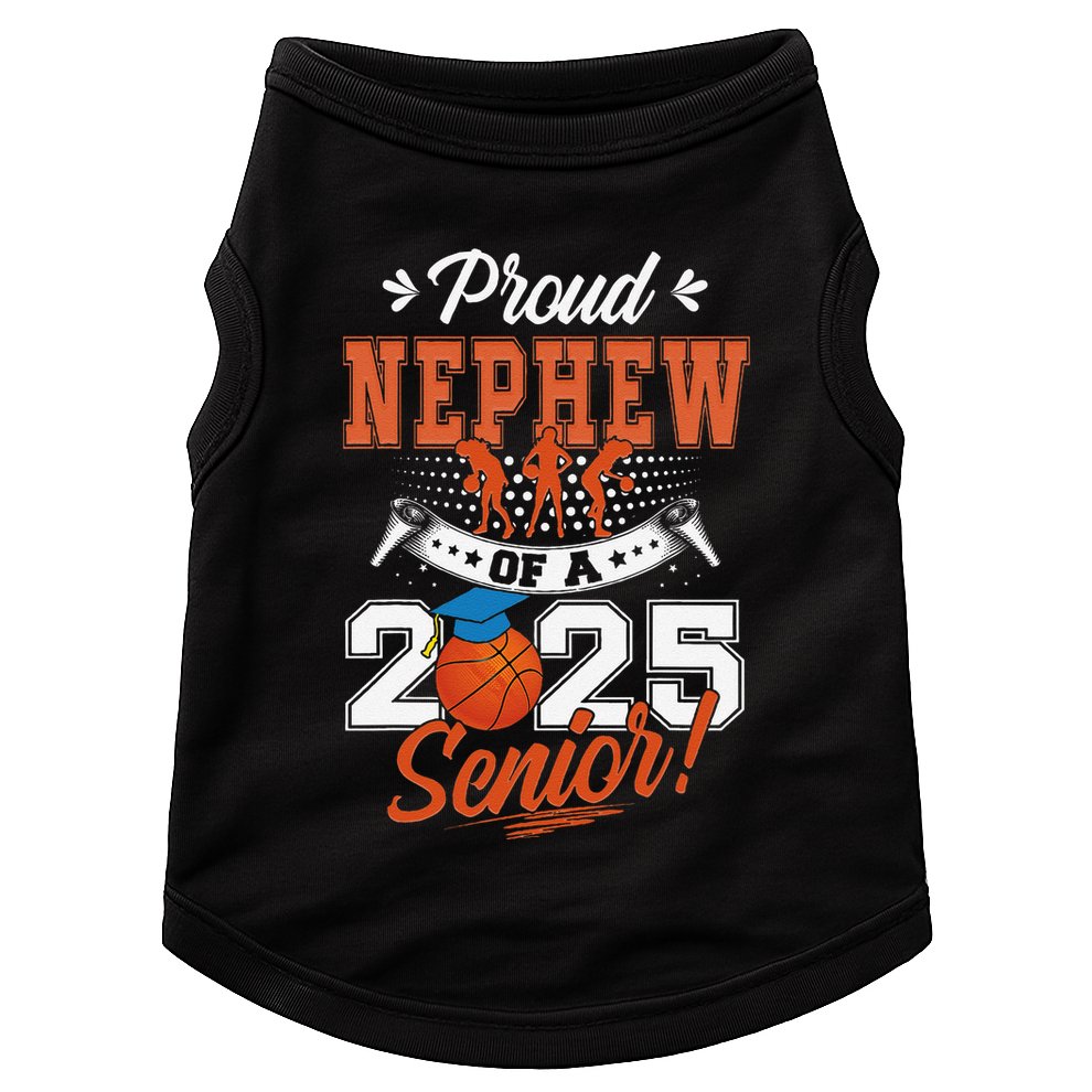 Proud Nephew Of A 2025 Senior Graduate Basketball Gift Doggie Tank