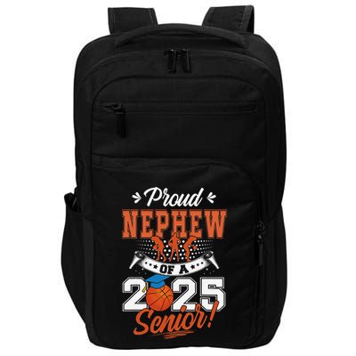 Proud Nephew Of A 2025 Senior Graduate Basketball Gift Impact Tech Backpack