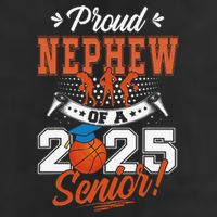 Proud Nephew Of A 2025 Senior Graduate Basketball Gift Beanie