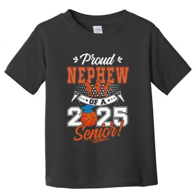 Proud Nephew Of A 2025 Senior Graduate Basketball Gift Toddler T-Shirt