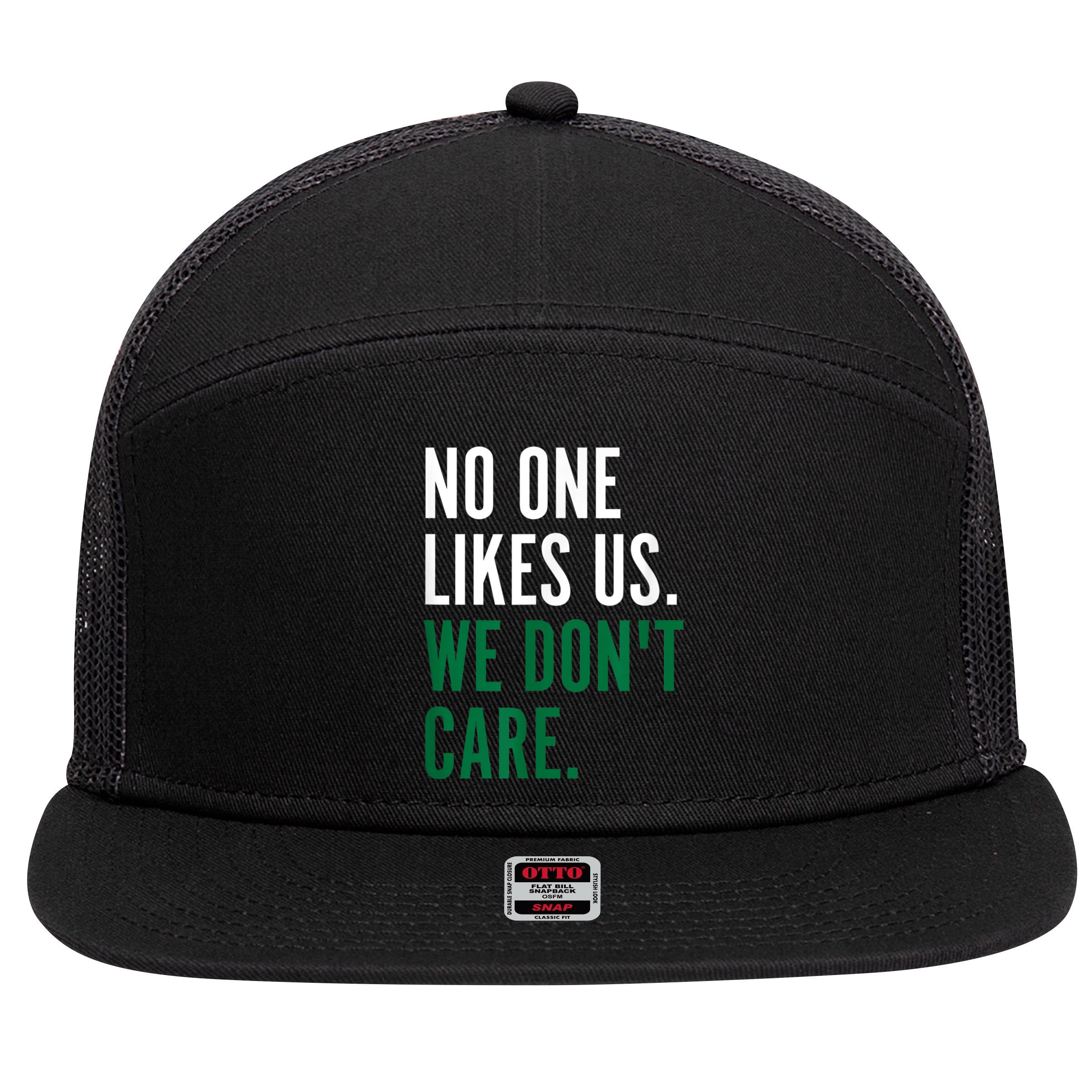 Philadelphia No One Likes Us We Don't Care Philly Fan 7 Panel Mesh Trucker Snapback Hat