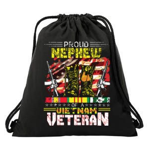 Proud Nephew Of A Vietnam Veteran Vietnam War Vet Drawstring Bag