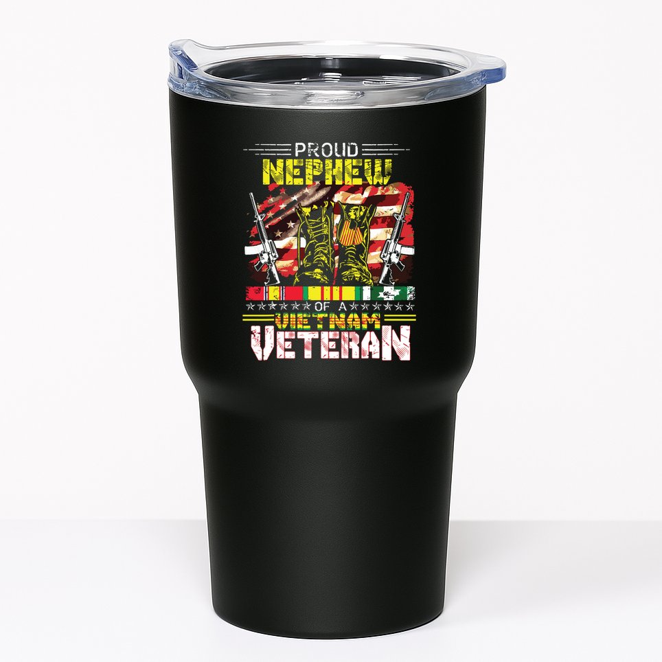 Proud Nephew Of A Vietnam Veteran Vietnam War Vet Tumbler