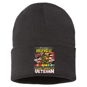 Proud Nephew Of A Vietnam Veteran Vietnam War Vet Sustainable Knit Beanie