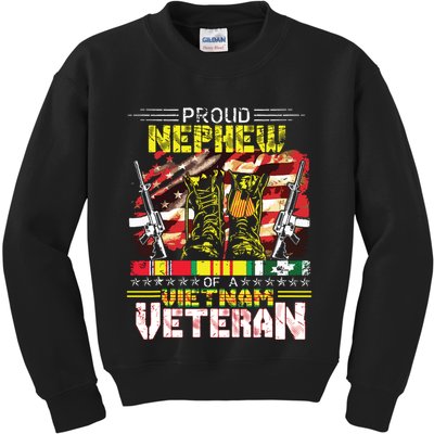 Proud Nephew Of A Vietnam Veteran Vietnam War Vet Kids Sweatshirt