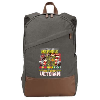 Proud Nephew Of A Vietnam Veteran Vietnam War Vet Cotton Canvas Backpack