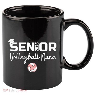 Proud Nana Of A Volleyball Senior 2025 Volleyball Nana 11oz C Handle Ceramic Mug