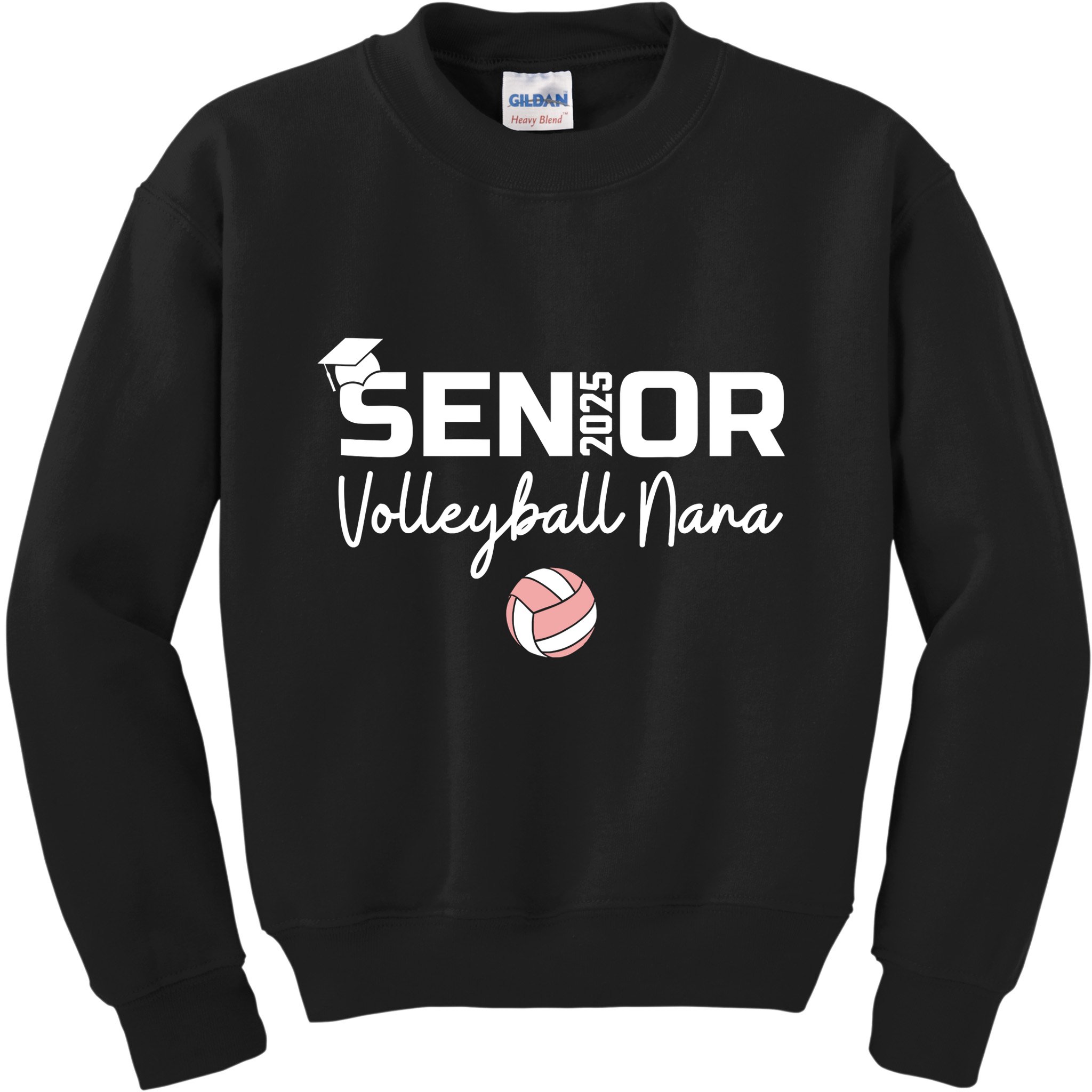 Proud Nana Of A Volleyball Senior 2025 Volleyball Nana Kids Sweatshirt