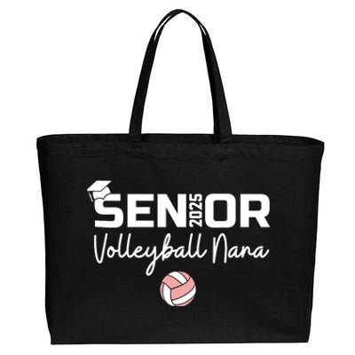 Proud Nana Of A Volleyball Senior 2025 Volleyball Nana Cotton Canvas Jumbo Tote