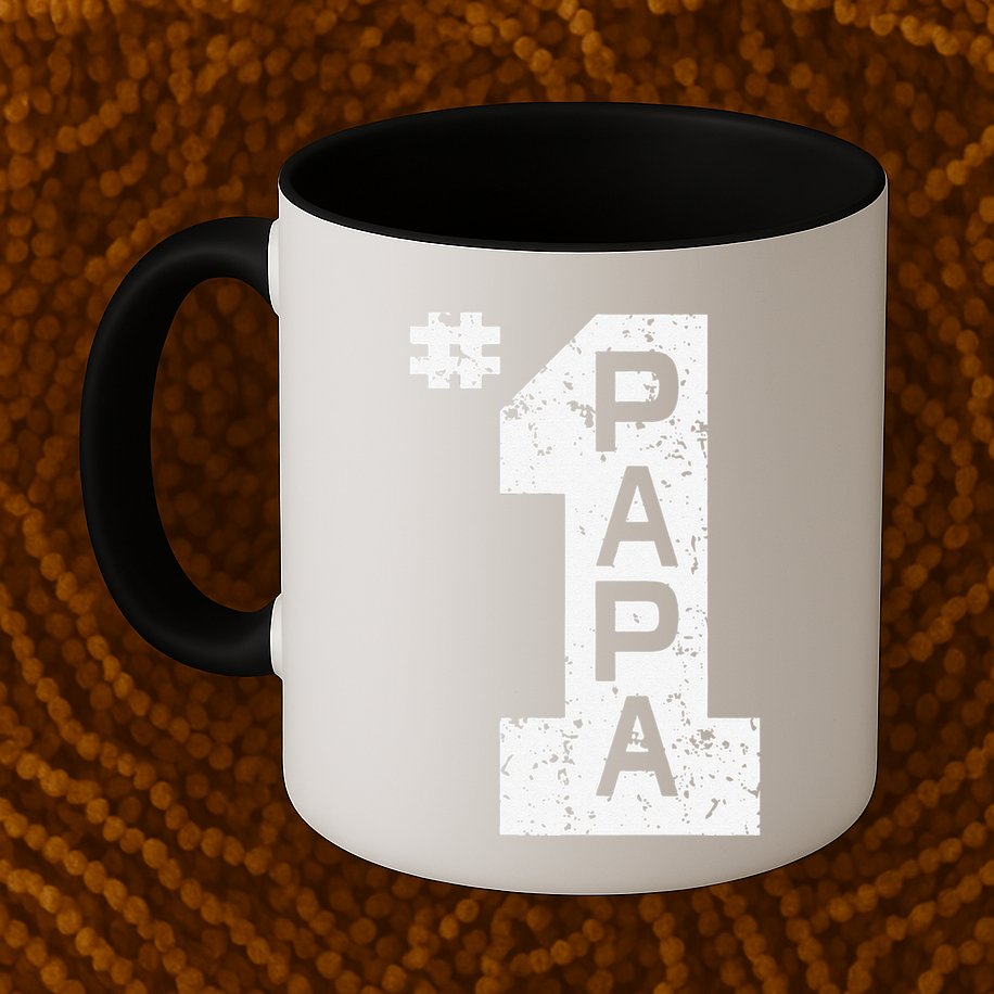 Papa Number One 1 Grandpa Fathers Day From Grandson Funny Pa Mug