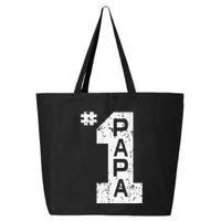 Papa Number One 1 Grandpa Fathers Day From Grandson Funny Pa 25L Jumbo Tote