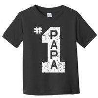 Papa Number One 1 Grandpa Fathers Day From Grandson Funny Pa Toddler T-Shirt