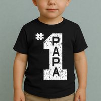 Papa Number One 1 Grandpa Fathers Day From Grandson Funny Pa Toddler T-Shirt