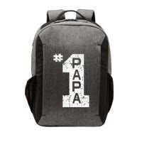 Papa Number One 1 Grandpa Fathers Day From Grandson Funny Pa Vector Backpack