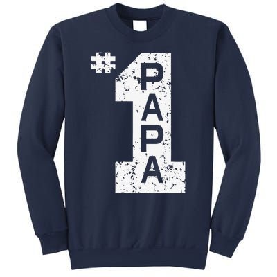 Papa Number One 1 Grandpa Fathers Day From Grandson Funny Pa Sweatshirt