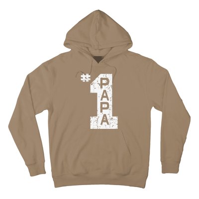 Papa Number One 1 Grandpa Fathers Day From Grandson Funny Pa Hoodie