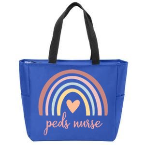 Pediatric Nurse Peds Rn Pediatric Nicu Boho Rainbow Nursing Gift Zip Tote Bag