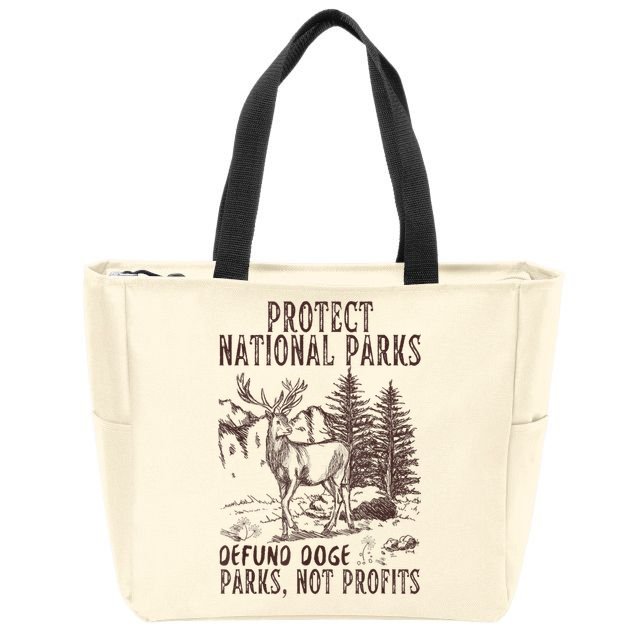 Protect National Parks Defund Doge Support Parks Not Profits Zip Tote Bag