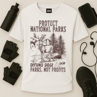 Protect National Parks Defund Doge Support Parks Not Profits Cooling Performance Crew T-Shirt