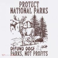 Protect National Parks Defund Doge Support Parks Not Profits Tall T-Shirt