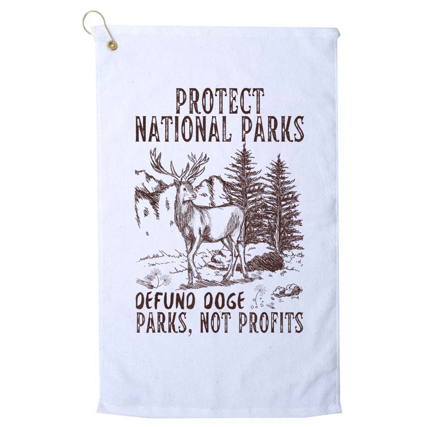Protect National Parks Defund Doge Support Parks Not Profits Golf Towel