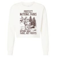 Protect National Parks Defund Doge Support Parks Not Profits Cropped Pullover Crew