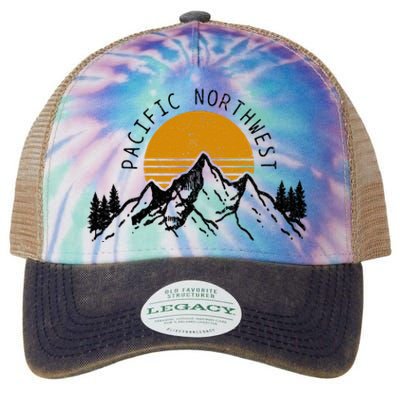 Pacific Northwest Pnw Oregon Washington Usa America Souvenir Legacy Tie Dye Trucker Hat