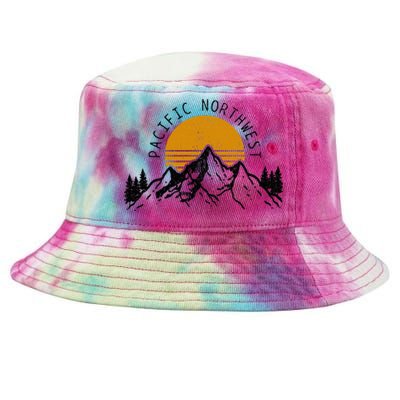 Pacific Northwest Pnw Oregon Washington Usa America Souvenir Tie-Dyed Bucket Hat