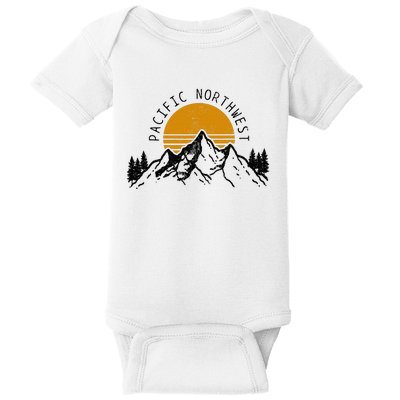 Pacific Northwest Pnw Oregon Washington Usa America Souvenir Baby Bodysuit