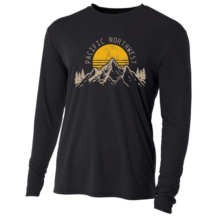 Pacific Northwest Pnw Oregon Washington Usa America Souvenir Cooling Performance Long Sleeve Crew