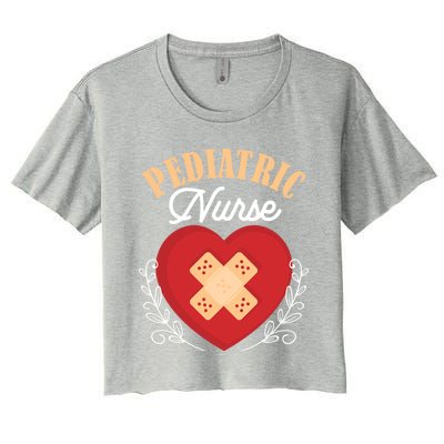 Pediatric Nursing Profession Peds Nurse Meaningful Gift Women's Crop Top Tee