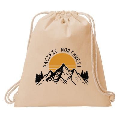 Pacific Northwest PNW Vintage Oregon Idaho Washington Gift Drawstring Bag