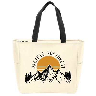 Pacific Northwest PNW Vintage Oregon Idaho Washington Gift Zip Tote Bag