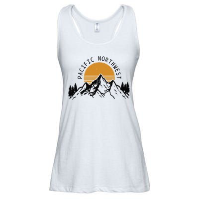 Pacific Northwest PNW Vintage Oregon Idaho Washington Gift Ladies Essential Flowy Tank