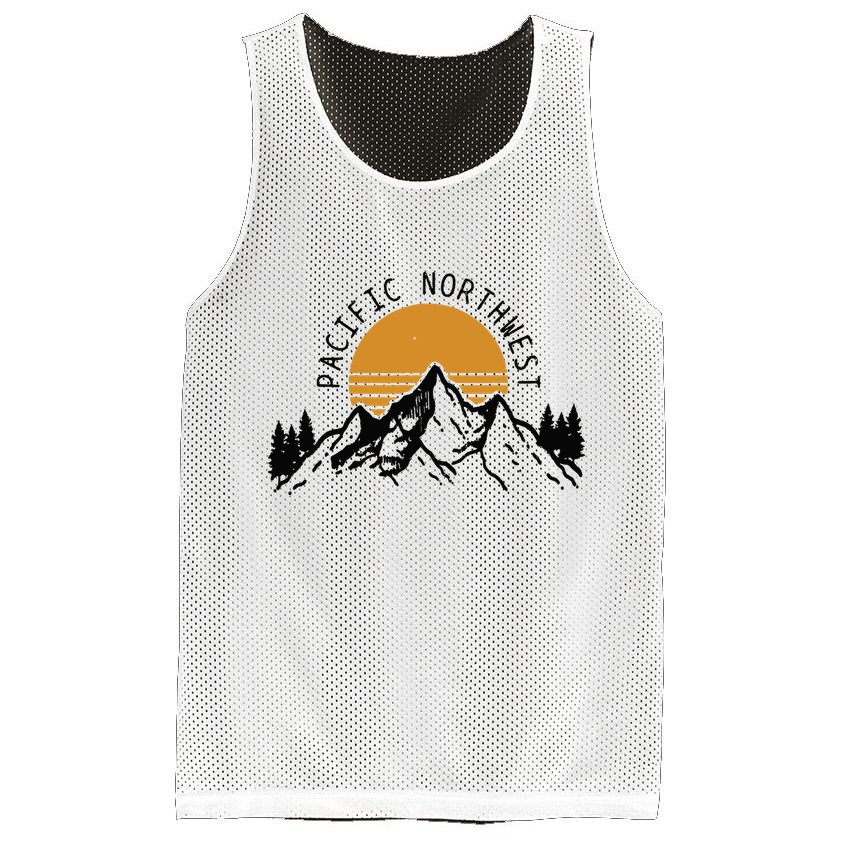 Pacific Northwest PNW Vintage Oregon Idaho Washington Gift Mesh Reversible Basketball Jersey Tank