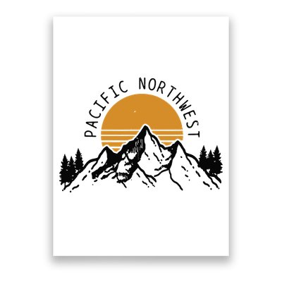 Pacific Northwest PNW Vintage Oregon Idaho Washington Gift Poster