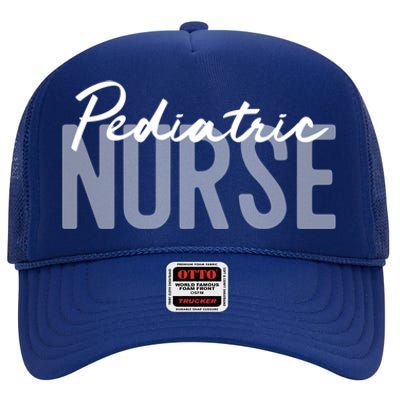 Pediatric Nurse Practitioner Peds Gift High Crown Mesh Back Trucker Hat