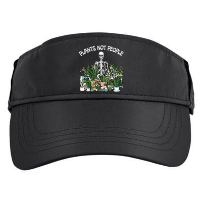 Plants Not People Skeleton Funny Gardening Adult Drive Performance Visor
